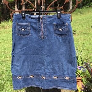 🦋NWOT Starwear Denim Skirt Size 16 Retro Vintage Style Wardrobe Closet Must 🦋
